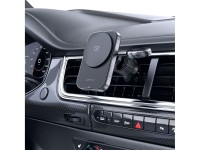 Acefast D18 car holder with MagSafe / Qi inductive charger + USB-A USB-C cable - black