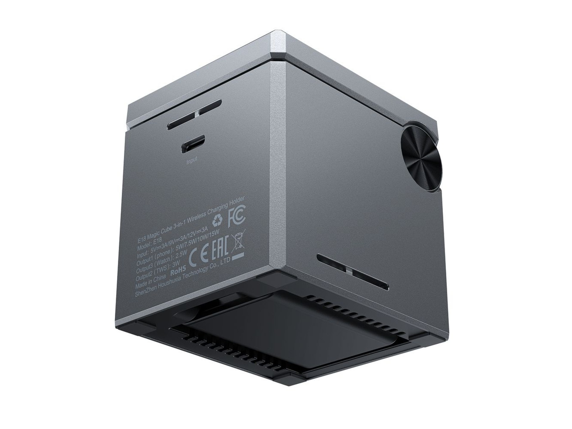 Acefast E18 Rubik's Cube 3 in 1 Inductive Charger - Black