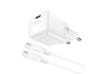 Cargador de pared Acefast A77 Mini PD de 30 W GaN + cable USB-C - blanco Cargador de pared Acefast A77 Mini PD de 30 W GaN + cable USB-C - blanco
