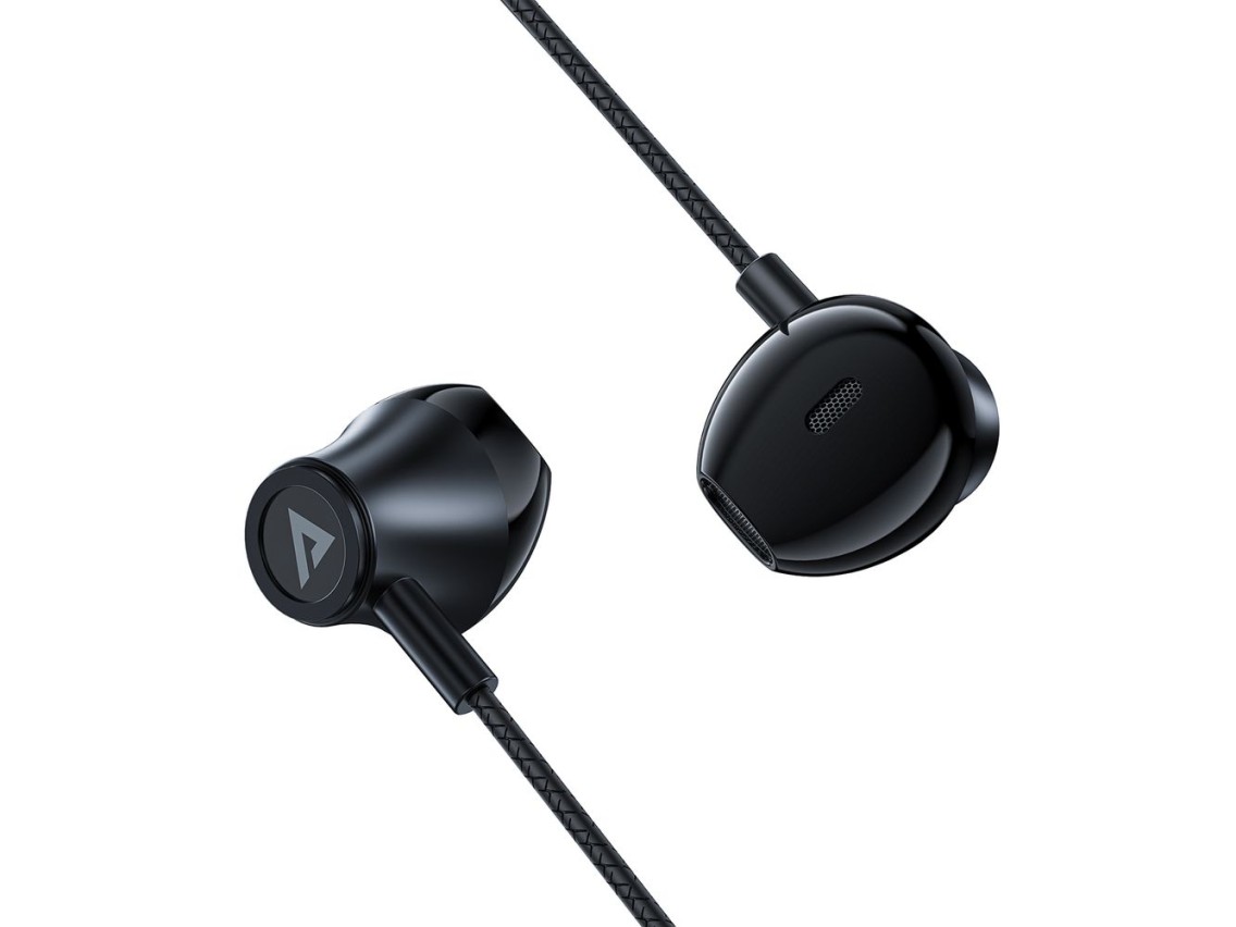 Auriculares intrauditivos Acefast L2 con conector USB-C, micrófono y control remoto de 1,2 m - negro