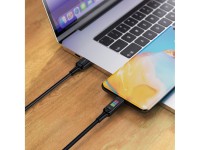 Cabo Acefast C7-04 USB-A USB-C 60W 1,2m com display - preto Cabo Acefast C7-04 USB-A USB-C 60W 1,2m com display - preto