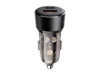 Cargador de coche Acefast B12 de 60 W USB-A / USB-C - negro