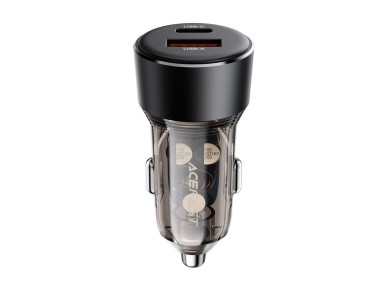 Cargador de coche Acefast B12 de 60 W USB-A / USB-C - negro