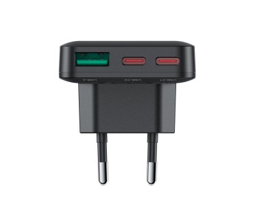 Acefast A100 65W GaN 2 USB-C+ USB-A Charger Ultra Slim - Black Acefast A100 65W GaN 2 USB-C+ USB-A Charger Ultra Slim - Black