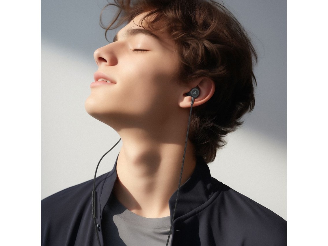 Auriculares intrauditivos Acefast L2 con conector USB-C, micrófono y control remoto de 1,2 m - negro