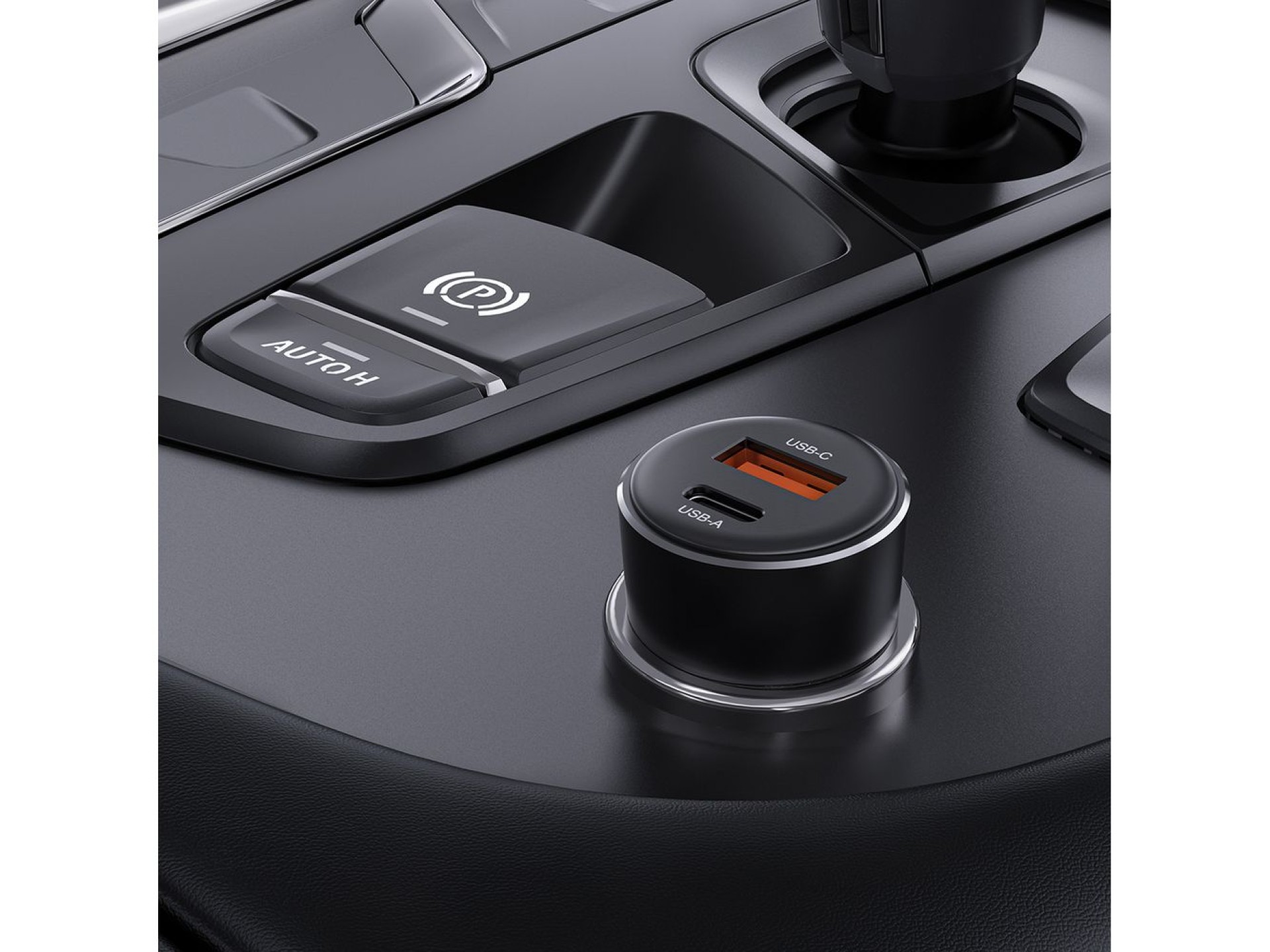 Carregador veicular Acefast B12 60W USB-A / USB-C - preto