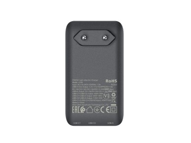 Acefast A100 65W GaN 2 USB-C+ USB-A Charger Ultra Slim - Black Acefast A100 65W GaN 2 USB-C+ USB-A Charger Ultra Slim - Black