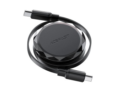 Acefast C13-03 USB-C - USB-C 60W Cable Retractable - Black Acefast C13-03 USB-C - USB-C 60W Cable Retractable - Black