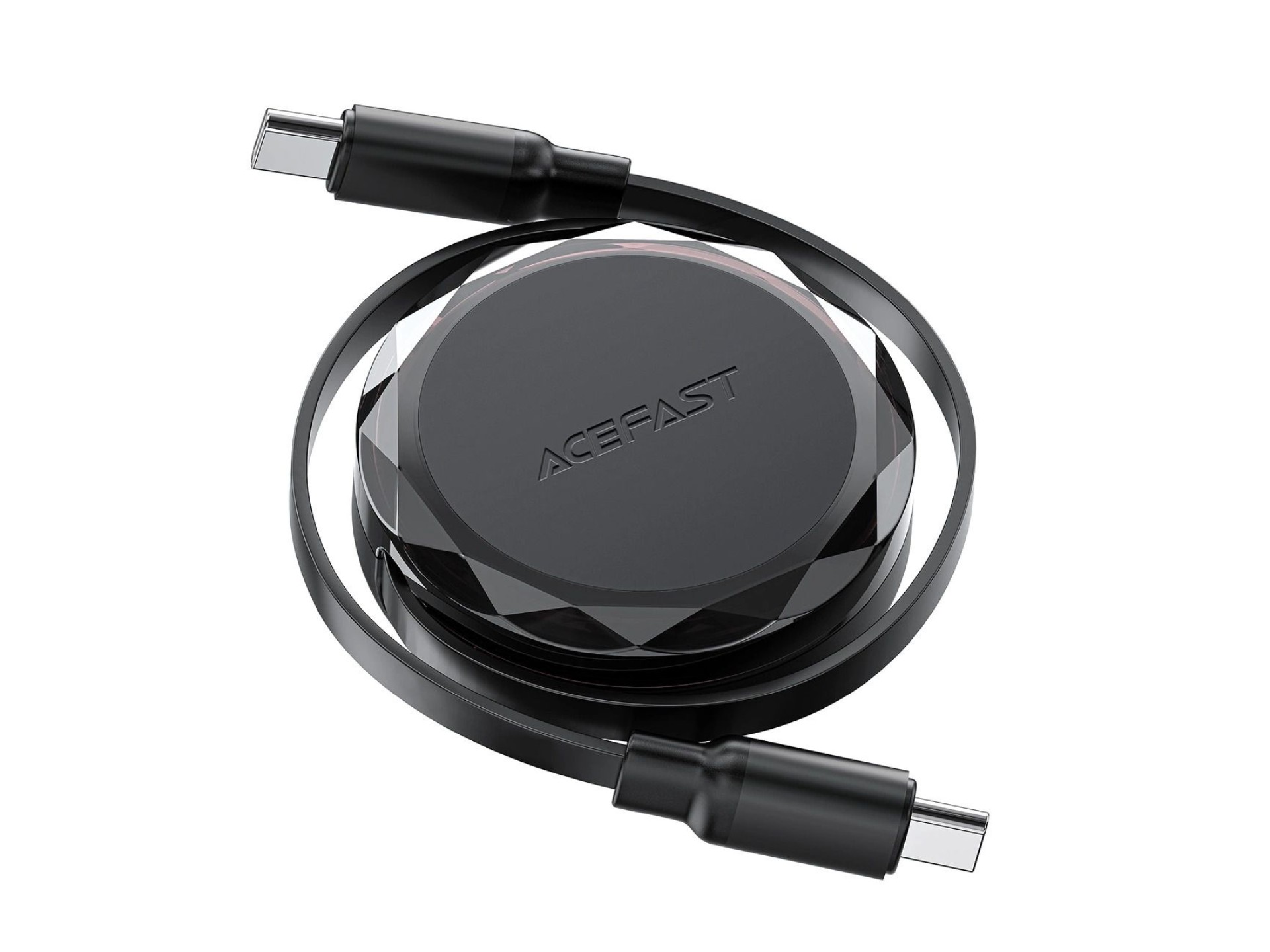Acefast C13-03 USB-C - Cabo USB-C retrátil de 60 W - Preto