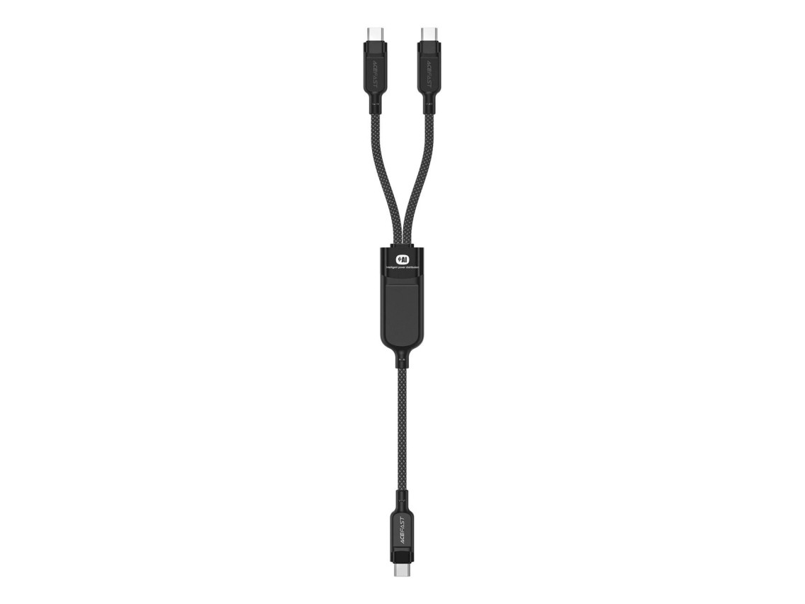 Acefast C5 USB-C - USB-C / USB-C 2in1 100W 480Mb/s cable - black
