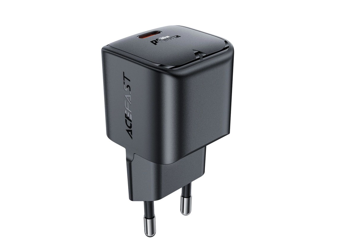 Acefast A77 Mini PD 30W GaN USB-C wall charger - black