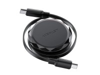 Acefast C13-03 USB-C - Cable USB-C retráctil de 60 W - Negro Acefast C13-03 USB-C - Cable USB-C retráctil de 60 W - Negro