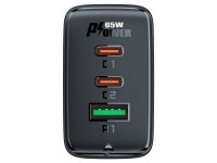 Carregador rápido Acefast GaN (2xUSB-C / USB-A) PPS / PD / QC4+ 65W preto (A41) Carregador rápido Acefast GaN (2xUSB-C / USB-A) PPS / PD / QC4+ 65W preto (A41)
