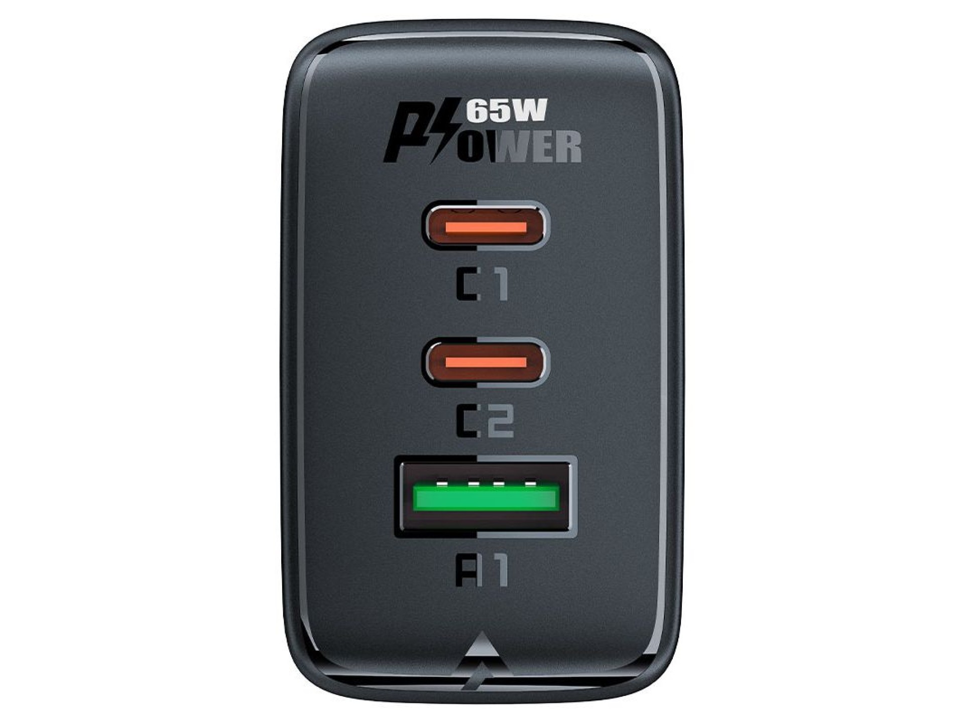 Acefast fast charger GaN (2xUSB-C / USB-A) PPS / PD / QC4+ 65W black (A41)