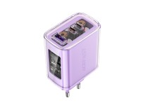 Carregador Acefast GaN 65W 3 portas (1x USB, 2x USB-C) roxo (A45) Carregador Acefast GaN 65W 3 portas (1x USB, 2x USB-C) roxo (A45)