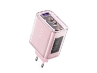 Acefast charger GaN 65W 3 ports (1xUSB, 2xUSB C) pink (A45) Acefast charger GaN 65W 3 ports (1xUSB, 2xUSB C) pink (A45)