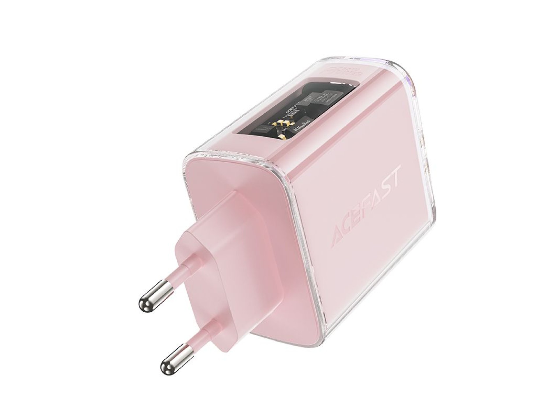 Acefast charger GaN 65W 3 ports (1xUSB, 2xUSB C) pink (A45)