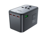 Acefast Z1 GaN 75W PD travel charger adapter 3x USB-C 2x USB-A - black Acefast Z1 GaN 75W PD travel charger adapter 3x USB-C 2x USB-A - black