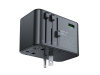 Acefast Z1 GaN 75W PD travel charger adapter 3x USB-C 2x USB-A - black Acefast Z1 GaN 75W PD travel charger adapter 3x USB-C 2x USB-A - black