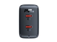 Carregador r�pido GaN 35W PD 2x USB C Acefast A49 - preto