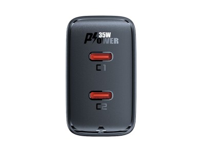 Fast charger GaN 35W PD 2x USB C Acefast A49 - black