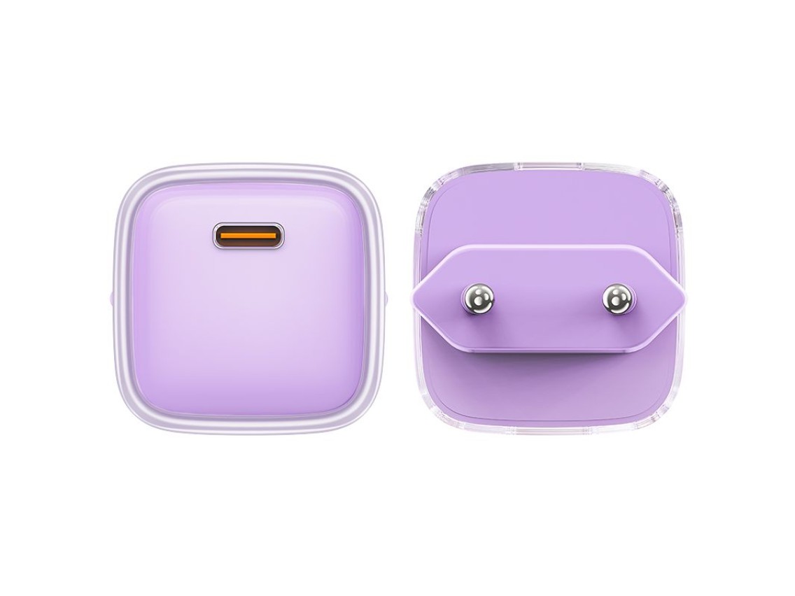 Carregador Acefast A53 PD 30W GaN USB-C com visor - roxo