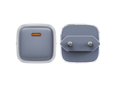 Cargador USB-C Acefast A53 PD de 30 W con tecnología GaN y pantalla - gris Cargador USB-C Acefast A53 PD de 30 W con tecnología GaN y pantalla - gris