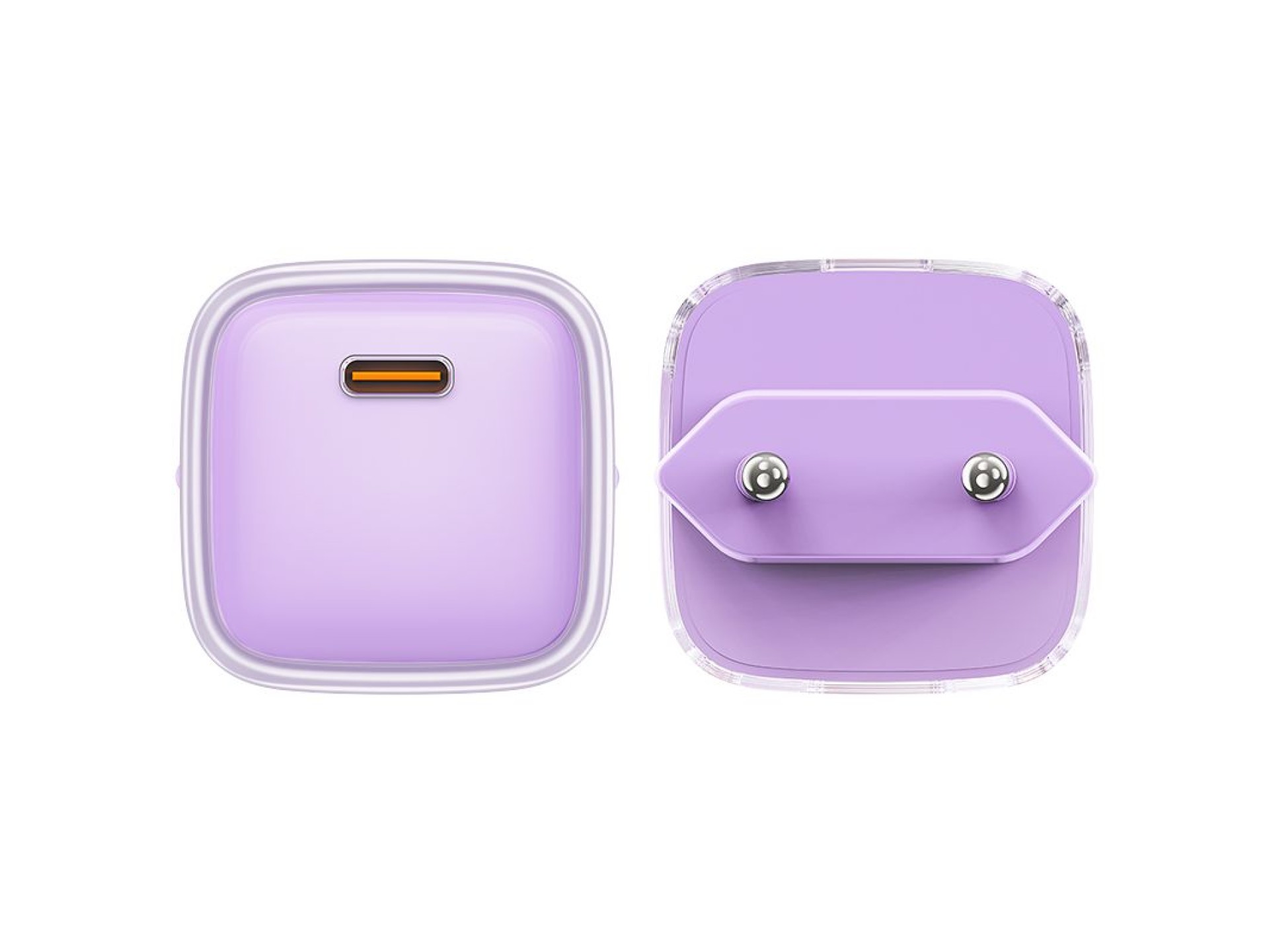 Carregador Acefast A53 PD 30W GaN USB-C com visor - roxo
