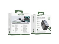 Acefast Z1 GaN 75W PD travel charger adapter 3x USB-C 2x USB-A - black Acefast Z1 GaN 75W PD travel charger adapter 3x USB-C 2x USB-A - black