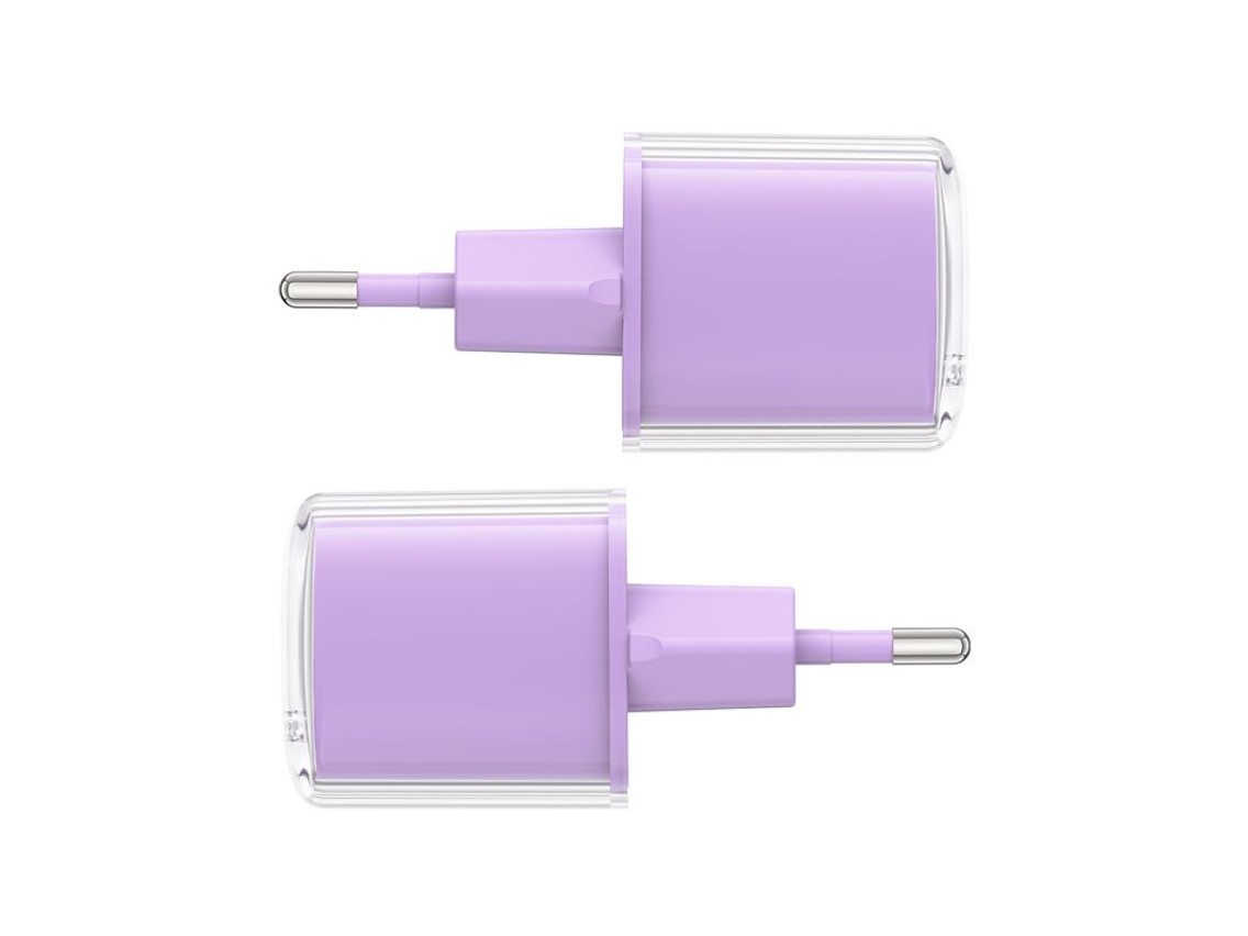 Carregador Acefast A53 PD 30W GaN USB-C com visor - roxo