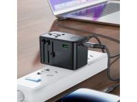 Acefast Z1 GaN 75W PD travel charger adapter 3x USB-C 2x USB-A - black Acefast Z1 GaN 75W PD travel charger adapter 3x USB-C 2x USB-A - black