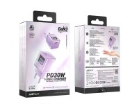 Carregador Acefast A53 PD 30W GaN USB-C com visor - roxo Carregador Acefast A53 PD 30W GaN USB-C com visor - roxo