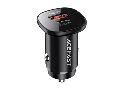 Cargador de coche Acefast de 38 W USB tipo C / USB, PPS, Power Delivery, Quick Charge 3.0, AFC, FCP Cargador de coche Acefast de 38 W USB tipo C / USB, PPS, Power Delivery, Quick Charge 3.0, AFC, FCP