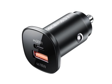 Cargador de coche Acefast de 38 W USB tipo C / USB, PPS, Power Delivery, Quick Charge 3.0, AFC, FCP Cargador de coche Acefast de 38 W USB tipo C / USB, PPS, Power Delivery, Quick Charge 3.0, AFC, FCP