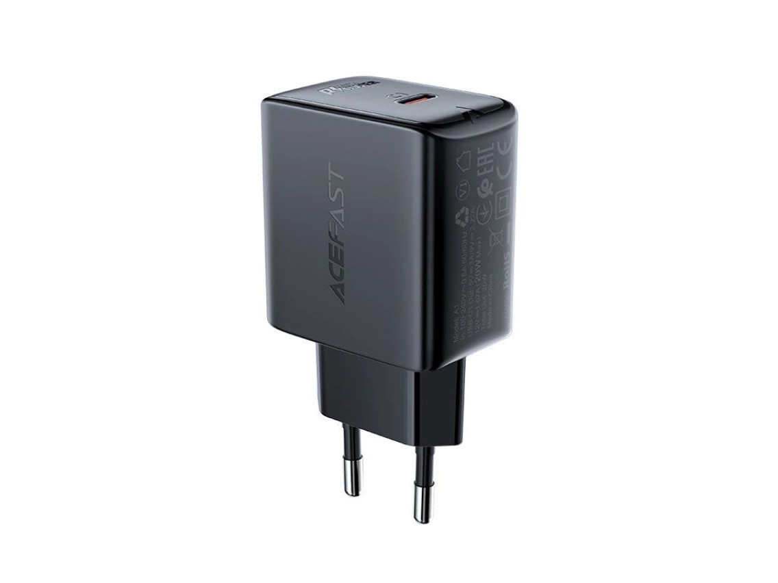 Acefast fast USB Type C 20W Power Delivery charger black (A1 EU black)