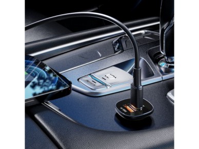 Cargador de coche Acefast de 38 W USB tipo C / USB, PPS, Power Delivery, Quick Charge 3.0, AFC, FCP Cargador de coche Acefast de 38 W USB tipo C / USB, PPS, Power Delivery, Quick Charge 3.0, AFC, FCP