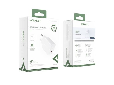 Carregador rápido Acefast USB Tipo C 20W Power Delivery branco (A1 branco UE) Carregador rápido Acefast USB Tipo C 20W Power Delivery branco (A1 branco UE)