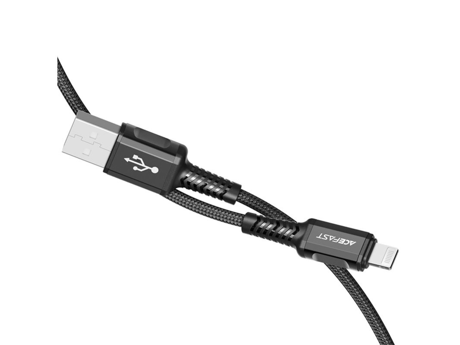 Cable Acefast MFI USB - Lightning 1,2 m, 2,4 A negro (C1-02 negro)