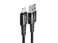 Cabo Acefast MFI USB - Lightning 1,2 m, 2,4 A preto (C1-02 preto)