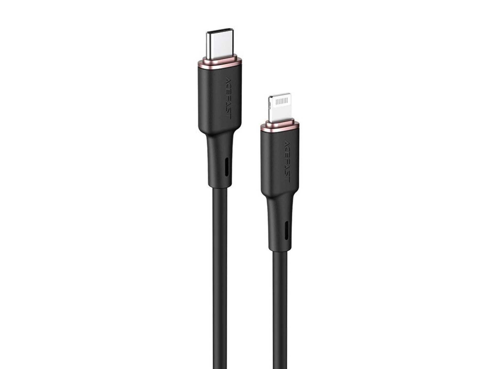 Cable Acefast MFI USB Tipo C - Lightning 1,2 m, 30 W, 3 A negro (C2-01 negro)