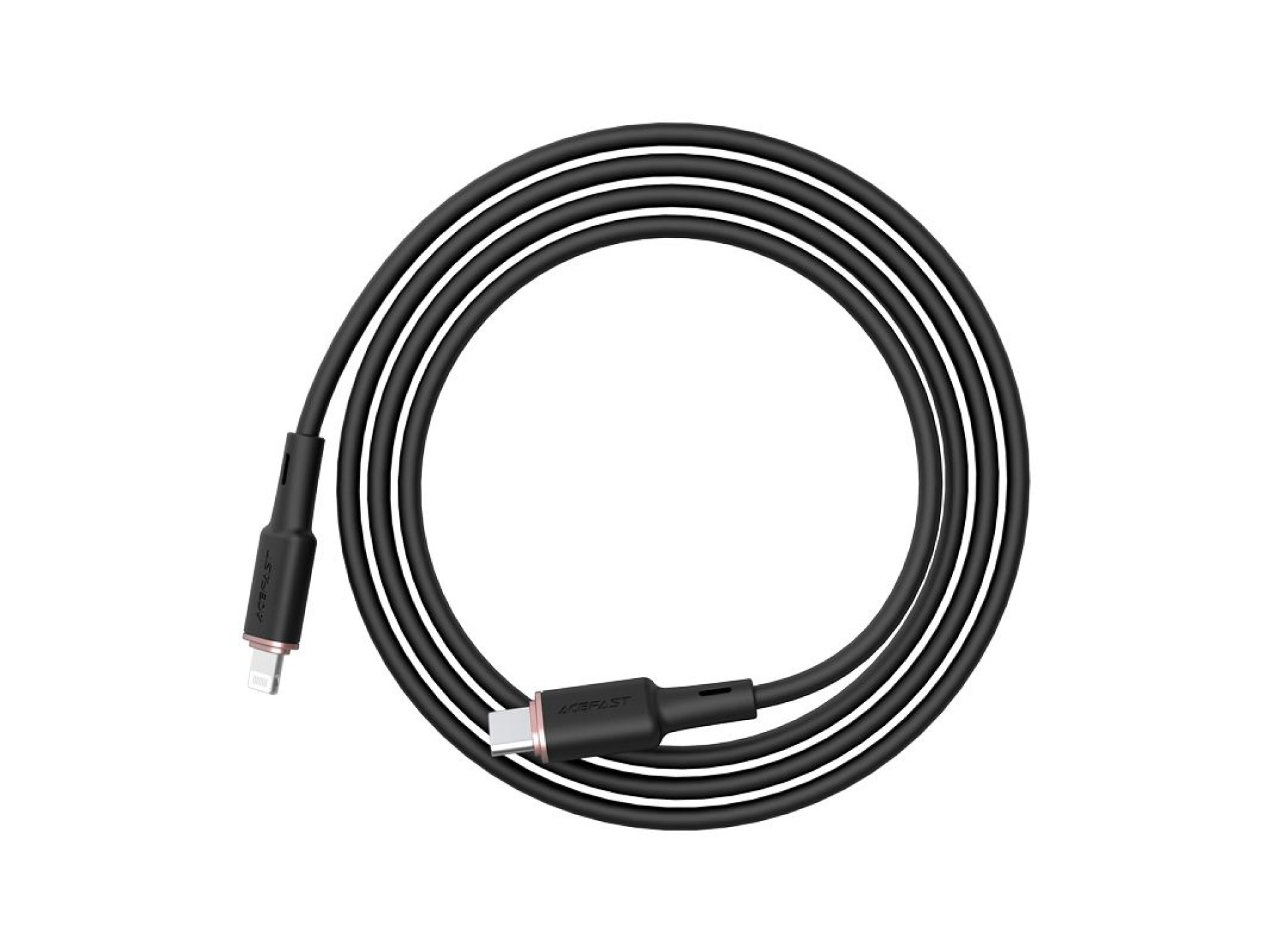 Cable Acefast MFI USB Tipo C - Lightning 1,2 m, 30 W, 3 A negro (C2-01 negro)
