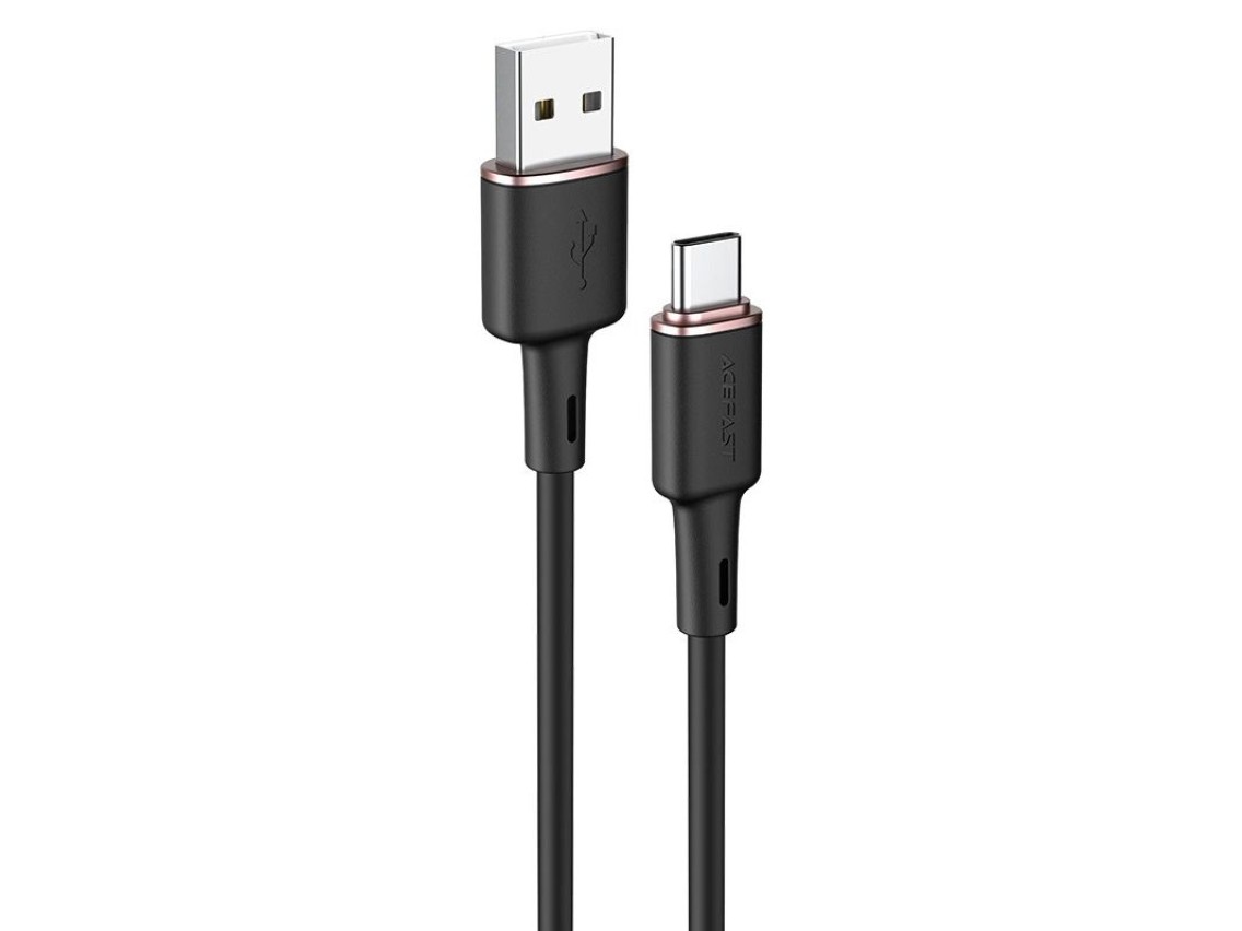Acefast USB cable - USB Type C 1.2m, 3A black (C2-04 black)