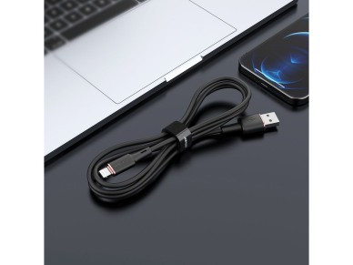 Acefast cable MFI USB - Lightning 1.2m, 2.4A black (C2-02 black) Acefast cable MFI USB - Lightning 1.2m, 2.4A black (C2-02 black)