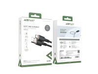 Acefast USB cable - USB Type C 1.2m, 3A black (C2-04 black) Acefast USB cable - USB Type C 1.2m, 3A black (C2-04 black)