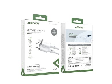 Acefast cable MFI USB Type C - Lightning 1.2m, 30W, 3A black (C2-01 black) Acefast cable MFI USB Type C - Lightning 1.2m, 30W, 3A black (C2-01 black)