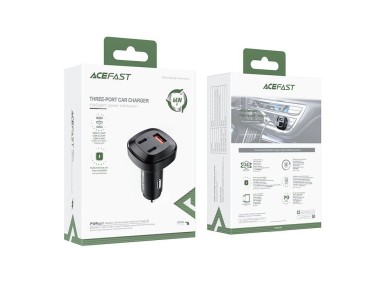 Cargador de coche Acefast de 66 W, 2 puertos USB tipo C/USB, PPS, Power Delivery, Quick Charge 4.0, 