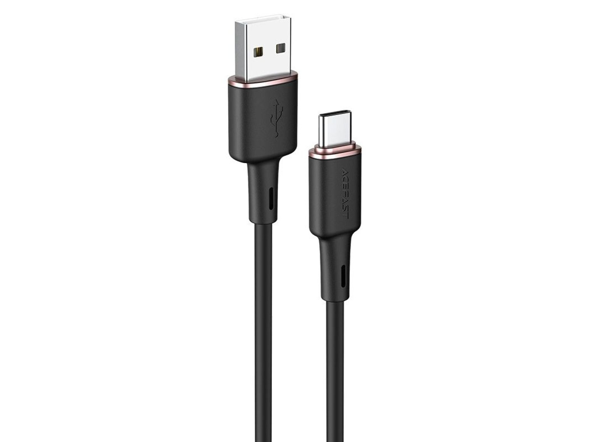 Acefast USB cable - USB Type C 1.2m, 3A black (C2-04 black)