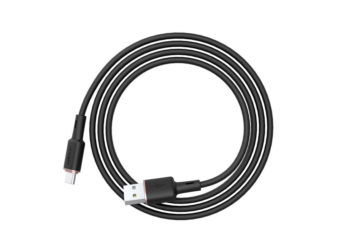 Acefast USB cable - USB Type C 1.2m, 3A black (C2-04 black)