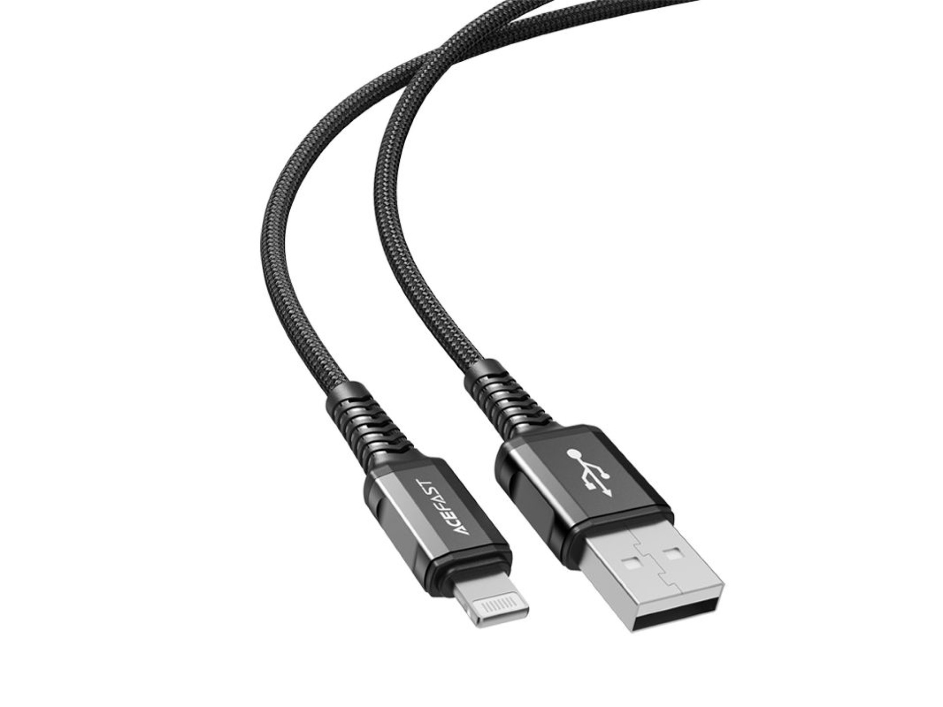 Cable Acefast MFI USB - Lightning 1,2 m, 2,4 A negro (C1-02 negro)