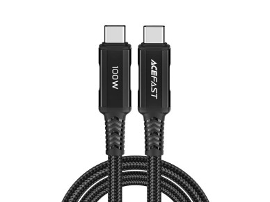 Acefast C4-03 Black USB-C - USB-C PD QC cable 100W 5A 480Mb/s 2m - black Acefast C4-03 Black USB-C - USB-C PD QC cable 100W 5A 480Mb/s 2m - black